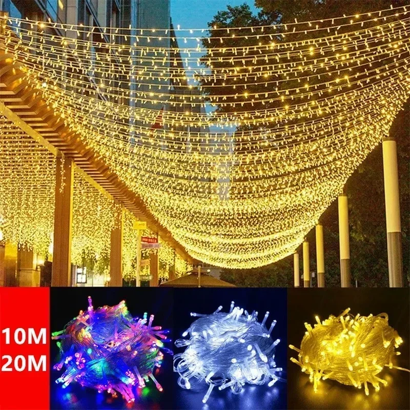 10/20M LED String Light Wedding Party Holiday Decoration Light EU Plug Fairy Light Christmas Light Garden Light Outdoor Garland