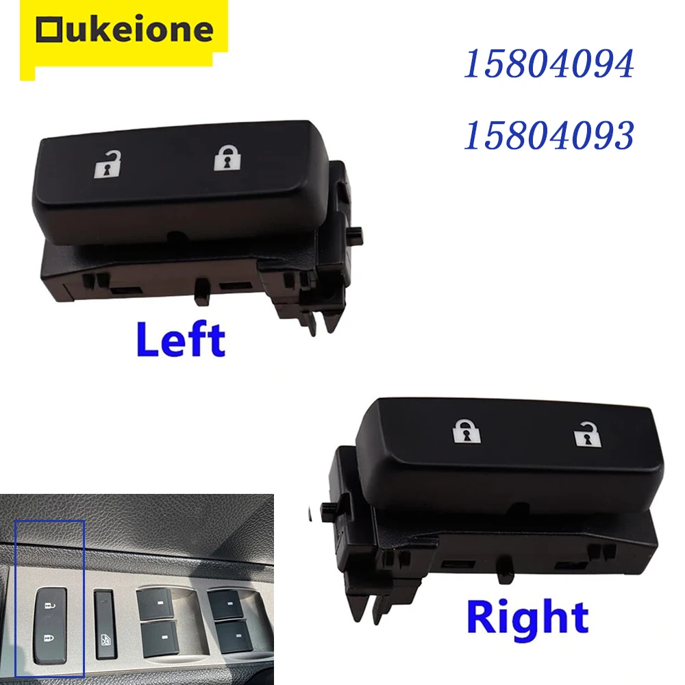 15804094 15804093 Front Right Left Door Lock Switch for GMC Chevrolet Silverado Sierra 2007 2008 2009 2010 2011 2012 2013