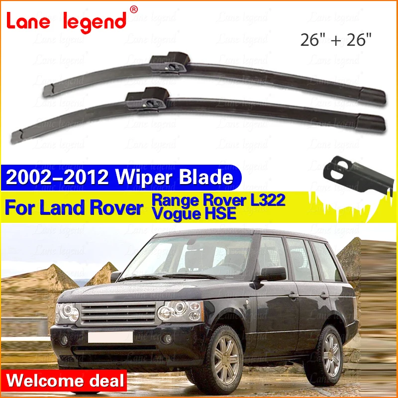 2Pcs Front Windshield Windscreen Window Wiper Blades For Land Rover Range Rover L322 Vogue HSE 2002-2012 2011 2010 2009 26