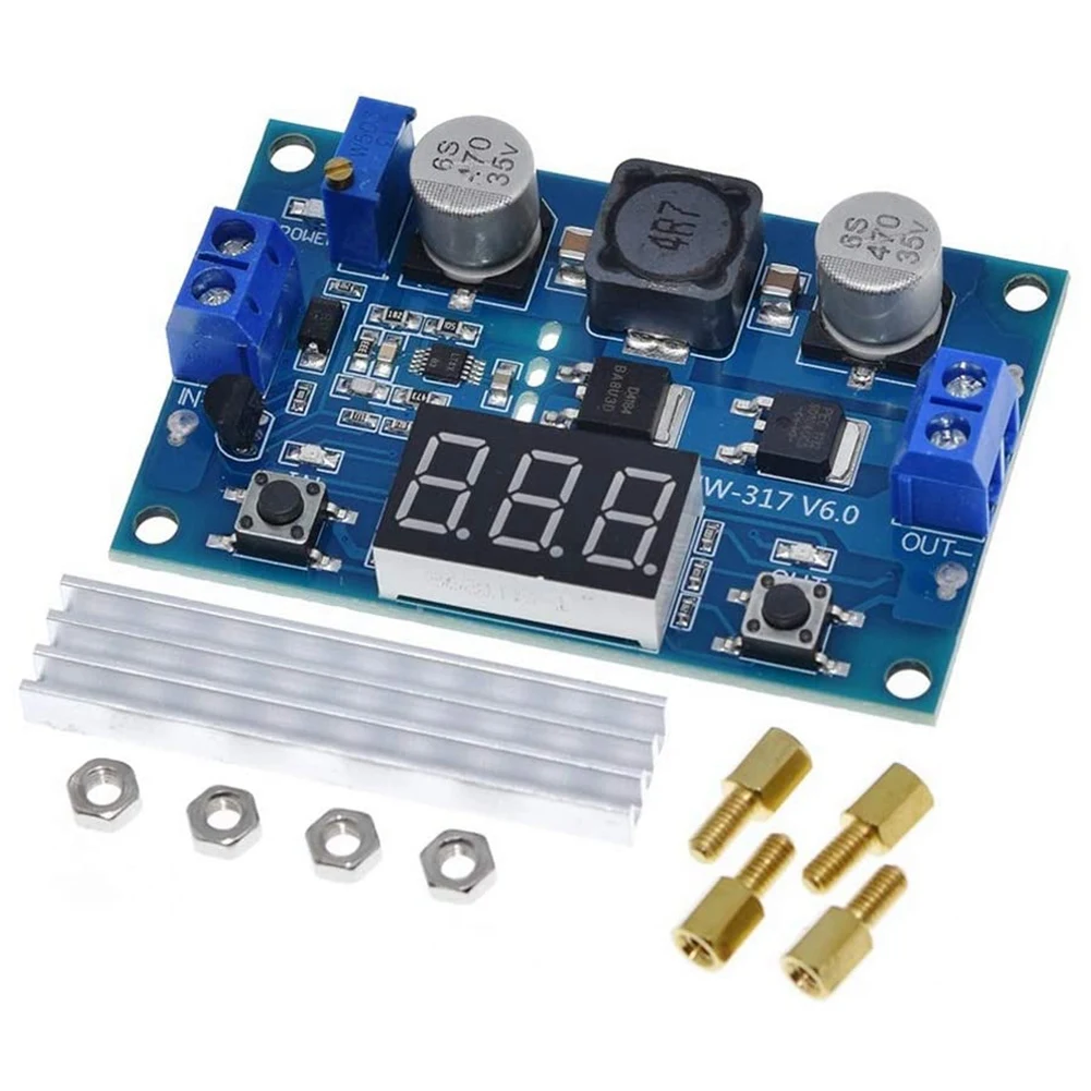 

LTC1871 DC-DC Step Up Booster Converter 3-35VDC to 3.5-35VDC with LED Voltmeter DC-DC Step Up Module