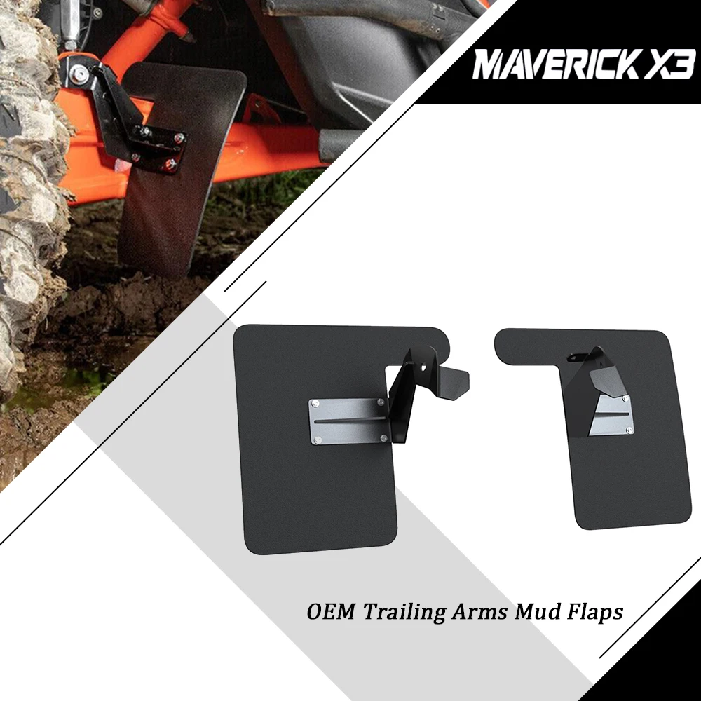 For Can-Am Maverick X3 Turbo R XRS XRC XMR 2017 2018 2019 2020 2021 2022 2023 2024 UTV Motorcycle OEM Trailing Arms Mud Flaps