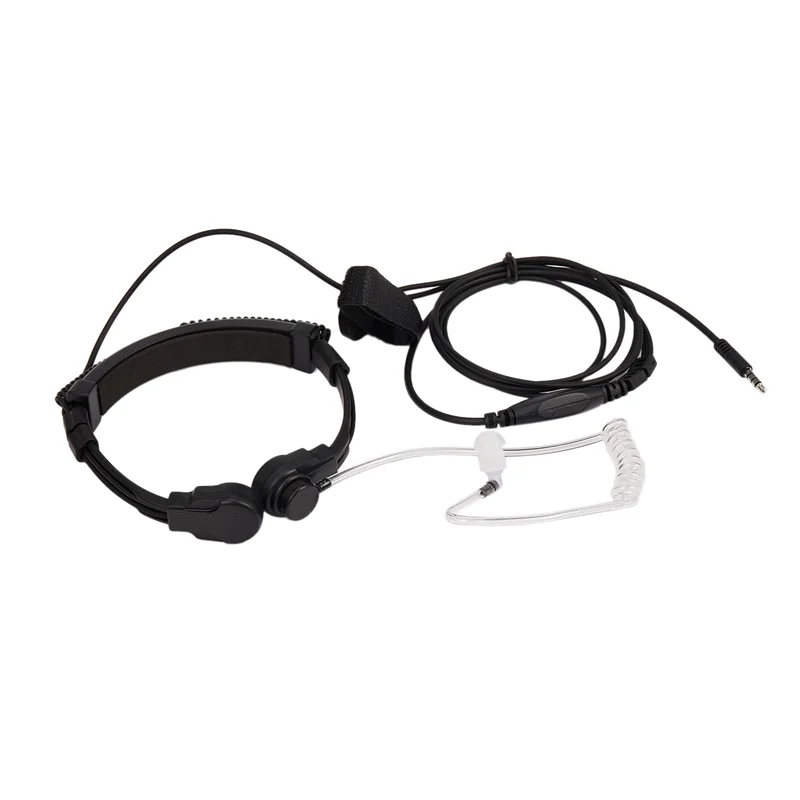 3 Pcs 3.5Mm Adjustable Throat Mic Earphone Microphone Covert Acoustic Tube Earpiece Headset With Finger PTT For Phone-A74Z
