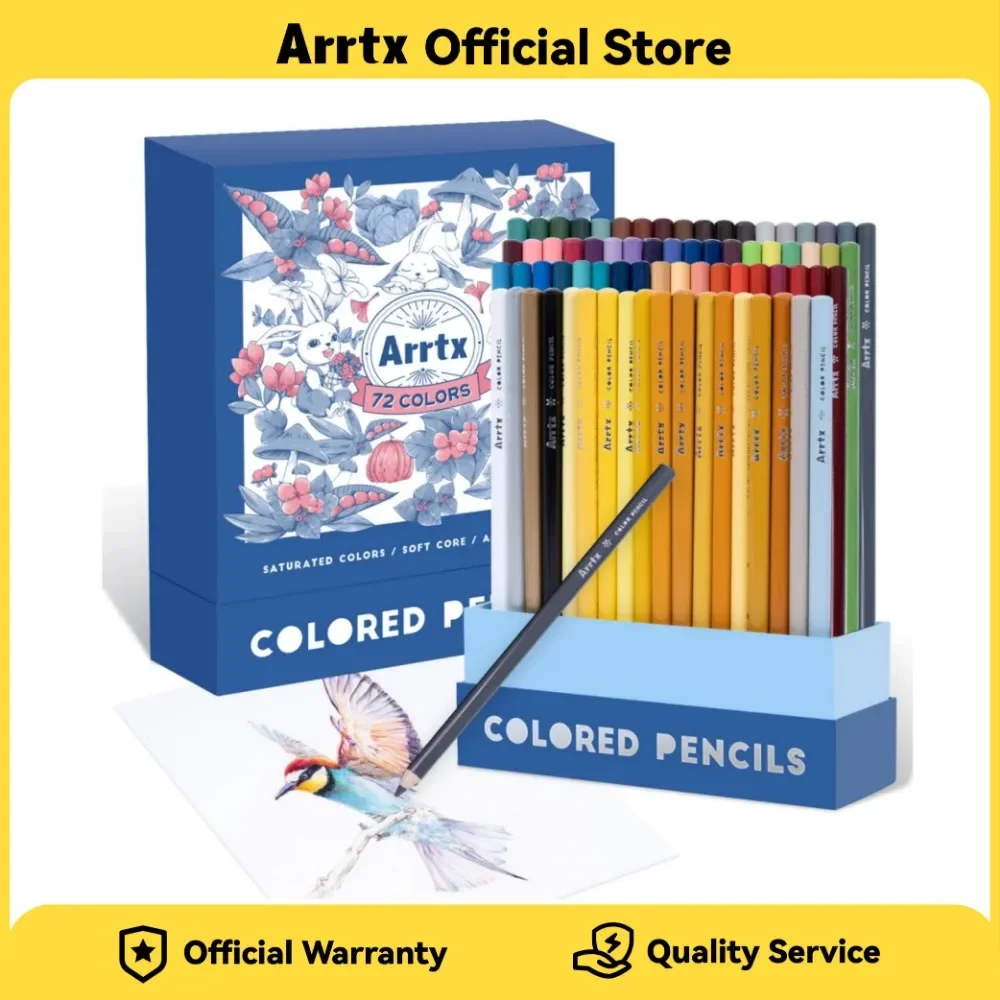 arrtx-48-72-126-colored-pencils-soft-core-for-adult-coloring-drawing-blending-shading-sketching-painting-for-artists-beginners