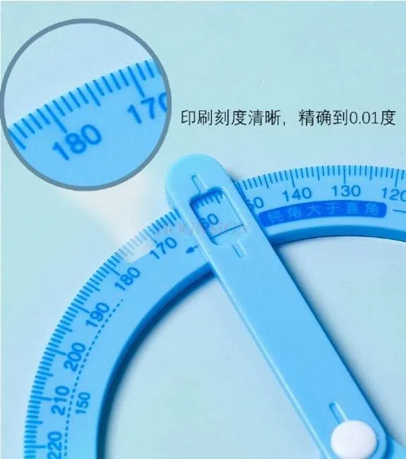 Swing Arm Protactor 360 Degree Ruler Circle Classroom Math Geometry Drafting Tools Plastic Stationery for Office School