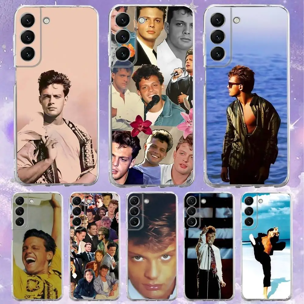 

L-Luis Miguel Singer Phone Case For Samsung S30,25,24,23,21,22,20,10,5G,FE,lite,PIus,Ultra Transparent Cover