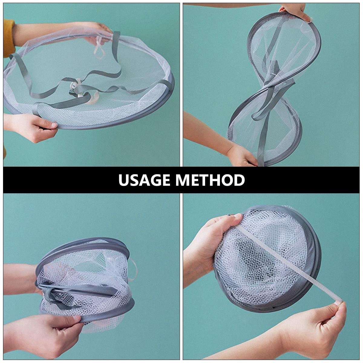 

2Pcs Clothes Clothes Tuck Net Rack Hangers Iron Hanging Storage Slim Basket Laundry Sweater Sock Wardrobe Space Saving