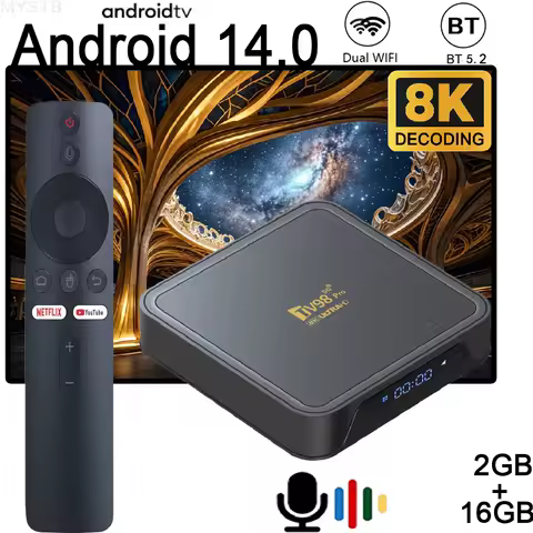 Smart TV Box Android 14 Professional 4K 8K HD Voice Control Bluetooth 5.2 wifi6 Media Player Android tv Receiver TV Set Top Box