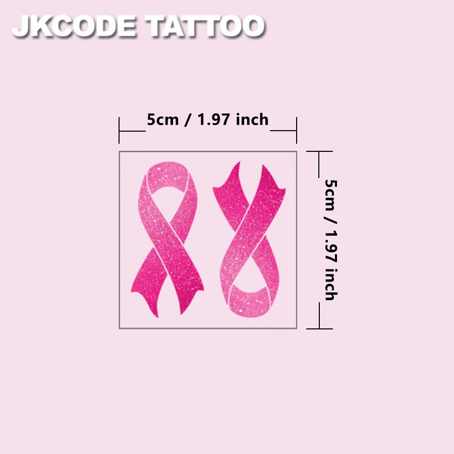 12 Stück temporäre Tattoos mit rosa Schleife und der Aufschrift „Hope“ – Zeigen Sie Ihre Unterstützung, wasserfeste Aufkleber zur Aufklärung über Brustkrebs – Detail 6