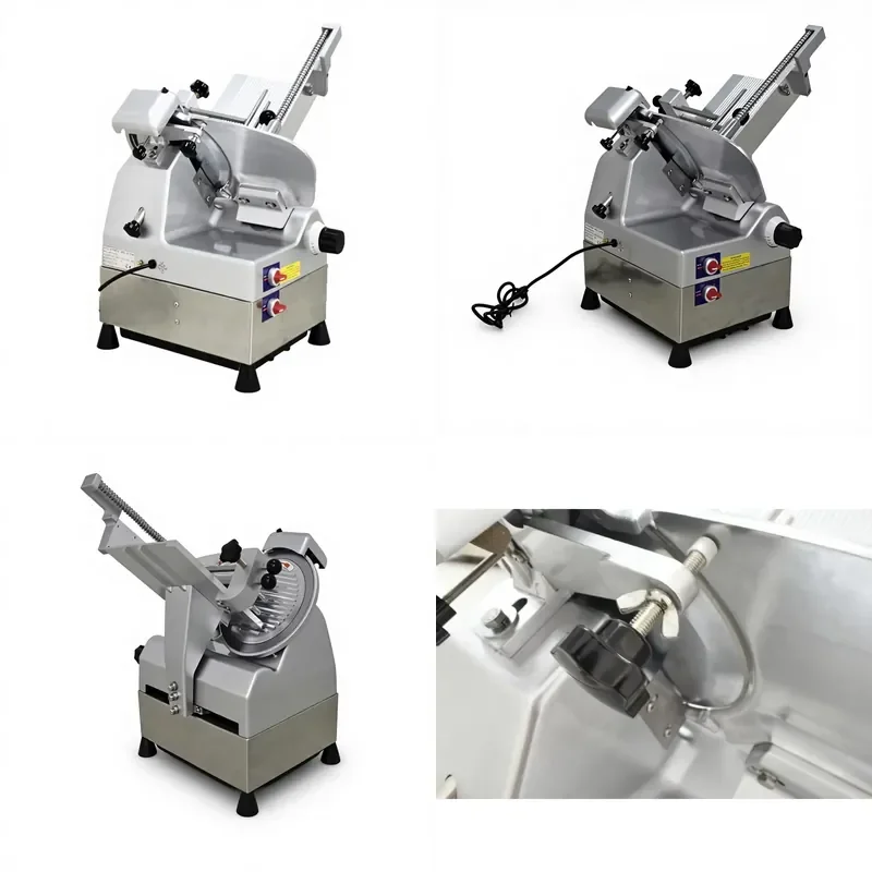 2026 10-Inch Full-Automatic Commercial Meat Slicer Dual Voltage Aluminum & Stainless Steel for Restaurant Butcher Shop