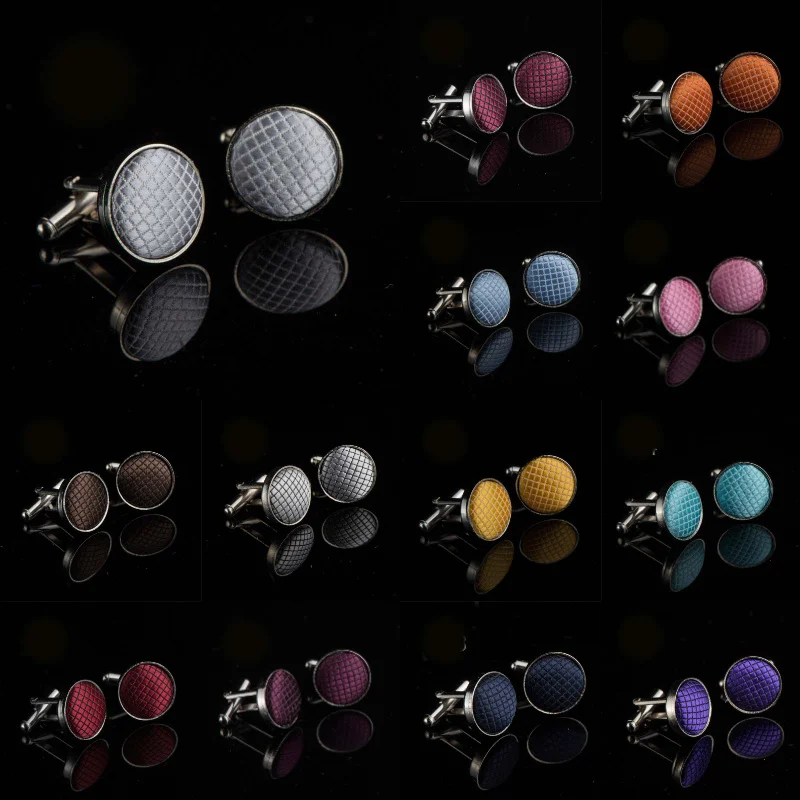 Plaid Knot Cuff Links Jewelry Mens Button Shirts Cufflinks Clothing Accessories Fancy school Women Sale MW91