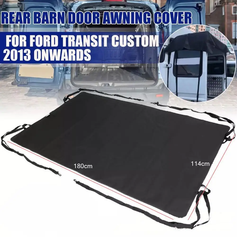 

RV Rear Barn Door Awning Cover Waterproof Camping Trailer RV Accessories Car Tailgate Sunshade E4C3