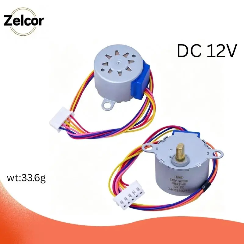 28BYJ-48 Stepper Motor Lead 25cm Reduction Step Gear Stepper Motor 4 Phase 28byj  DC5V 12V 28BYJ48 For Arduino Diy Kit