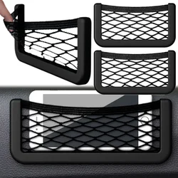Universal Car Organizer Storage Bag Auto Paste Net Pocket Phone Holder Mesh Bag for Wallet Keys Organizer Car