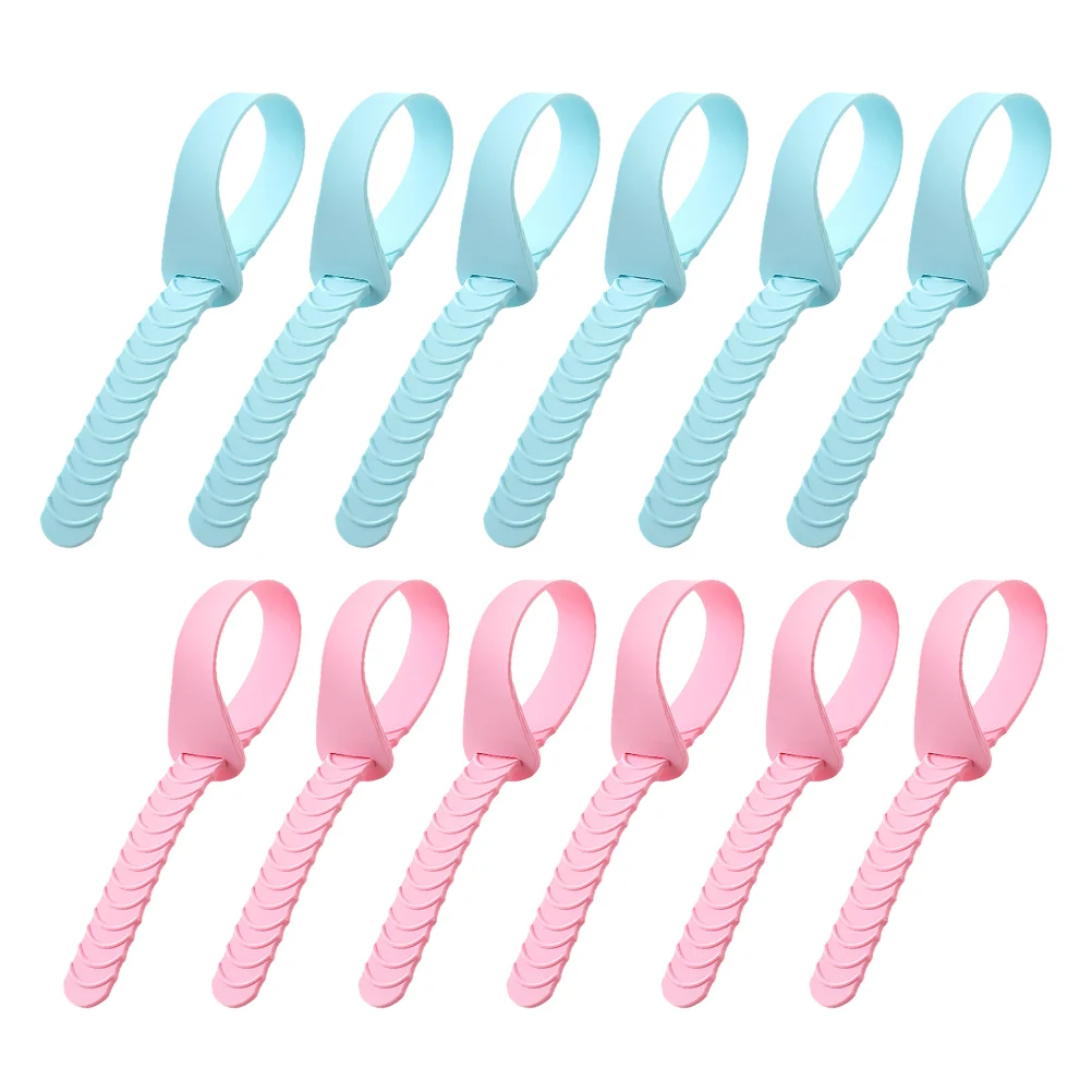 12 Pcs Toilet Lid Lifter Seat Closestool Handle Cover Uncover Anti-Dirty Bathroom Silica Gel Accessory Accessories Child