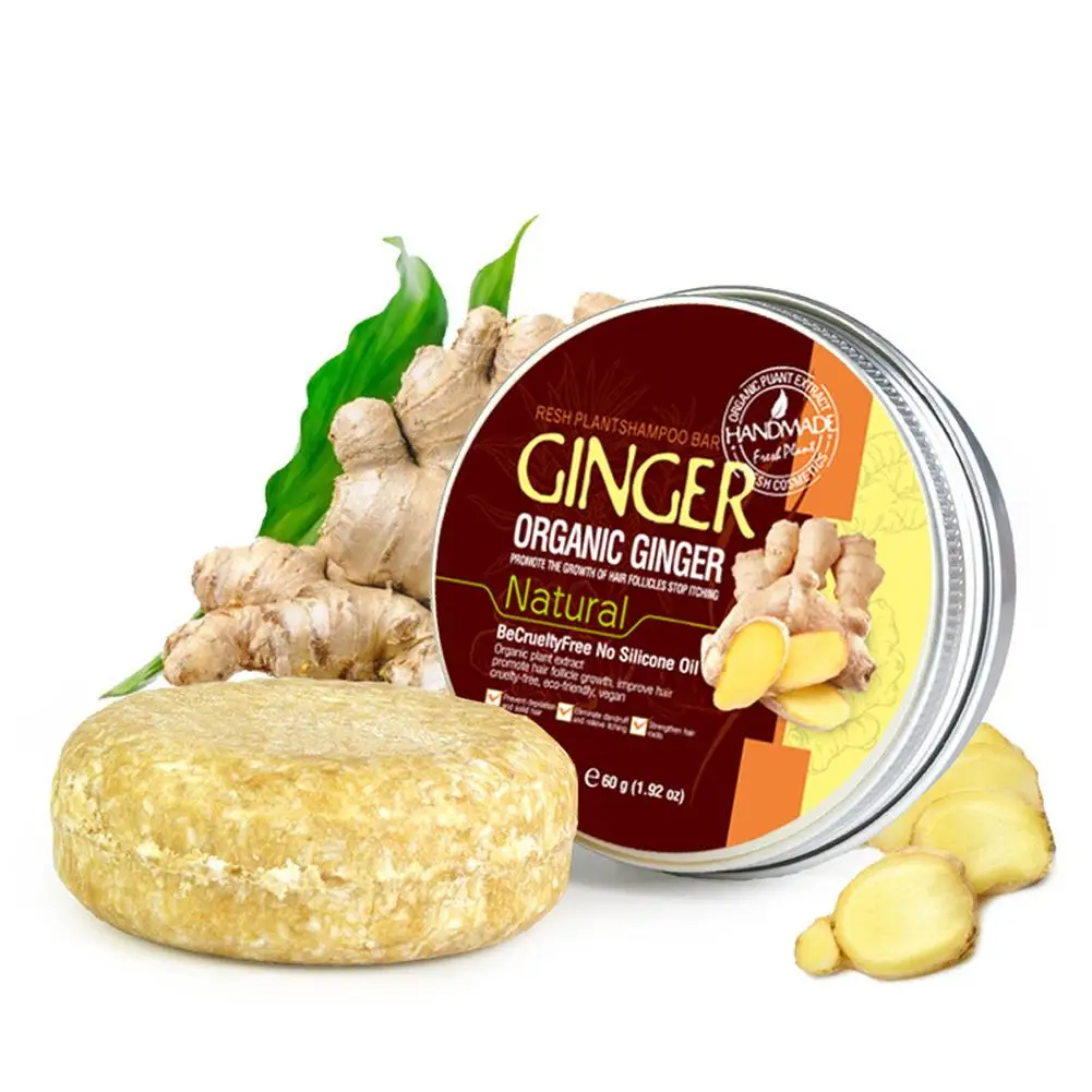 Ginge-champú Multiflorum de carbón de bambú y lavanda, barra de jabón de aceite, jabón de champú hecho a mano para plantas esenciales, W9b7