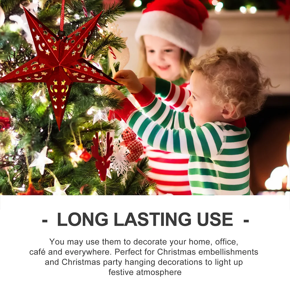 

1Set Delicate Pentagram Lamp Decor Creative Indoor Light Hanging Pendant Christmas Ornament Gift Hanging Pendant