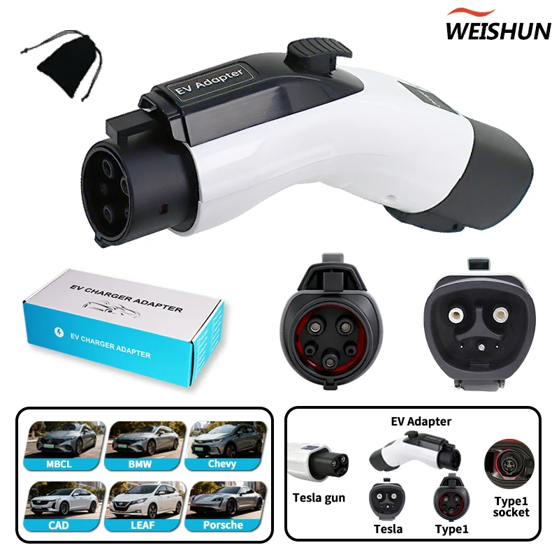 

NACS TO Type1 EV Adapter Electric Vehicle Charger Connecter for 16A/32A TPC Charger To Type1 Electric Car Adapter