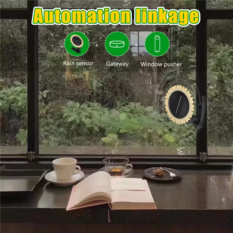 ABJY-Tuya الذكية زيجبي ضوء الشمس والمطر الاستشعار إنذار في الوقت الحقيقي إشعار الضوء الاستشعار كاشف المطر 2 في 1