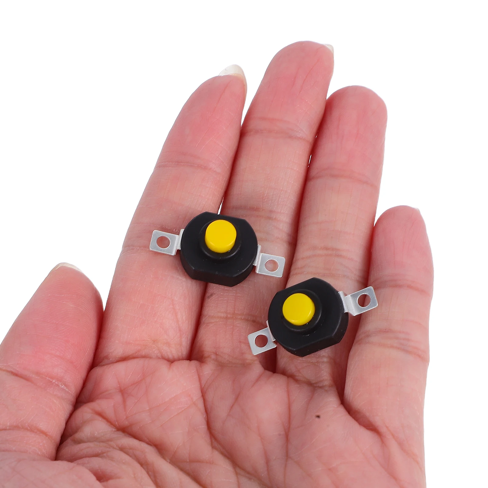 

10 Pcs Flashlight Switch Button Mini Push Black Plastic Repair Led Replacement Torches Accessories