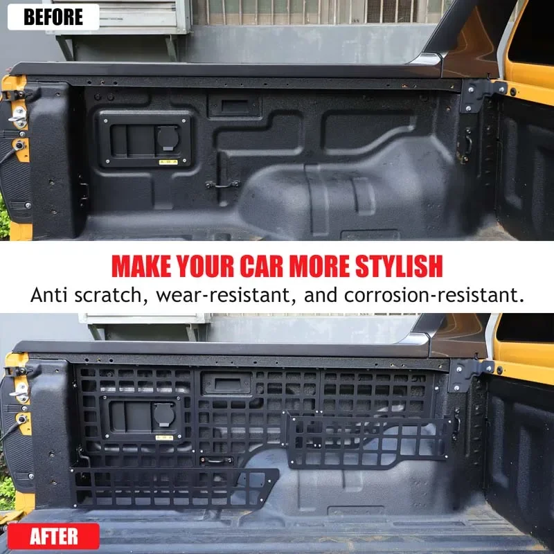 

2pcs Aluminum alloy black For Ford Ranger 2023+ car trunk bag rack storage rack organizer rack car modification accessories