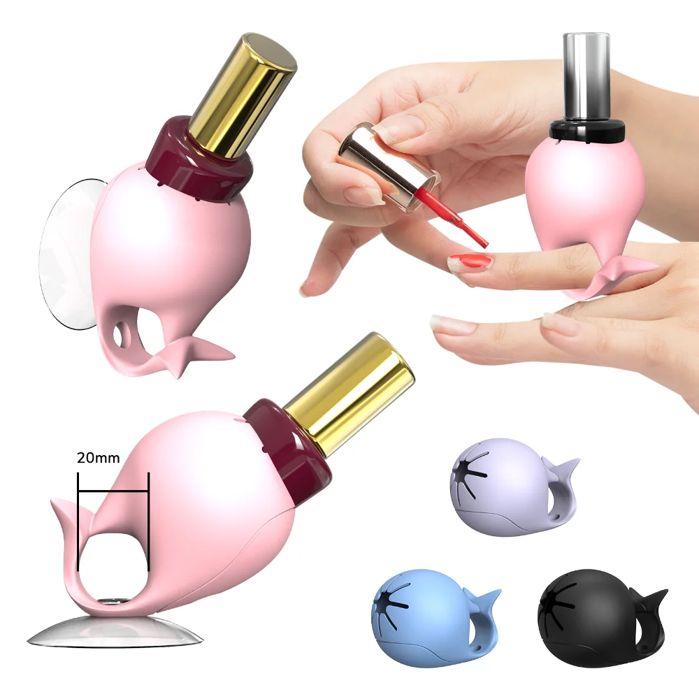 실리콘 매니큐어 병 홀더 네일 도구 웨어러블 흡입 컵 매니큐어 홀더 고정 폴란드어 병 홀더 네일 아트 도구