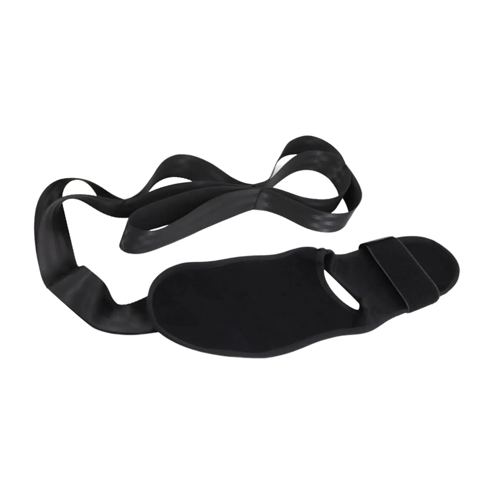 Foot and Calf Stretcher Yoga Stretching Strap with Loops for Ankle Leg Black