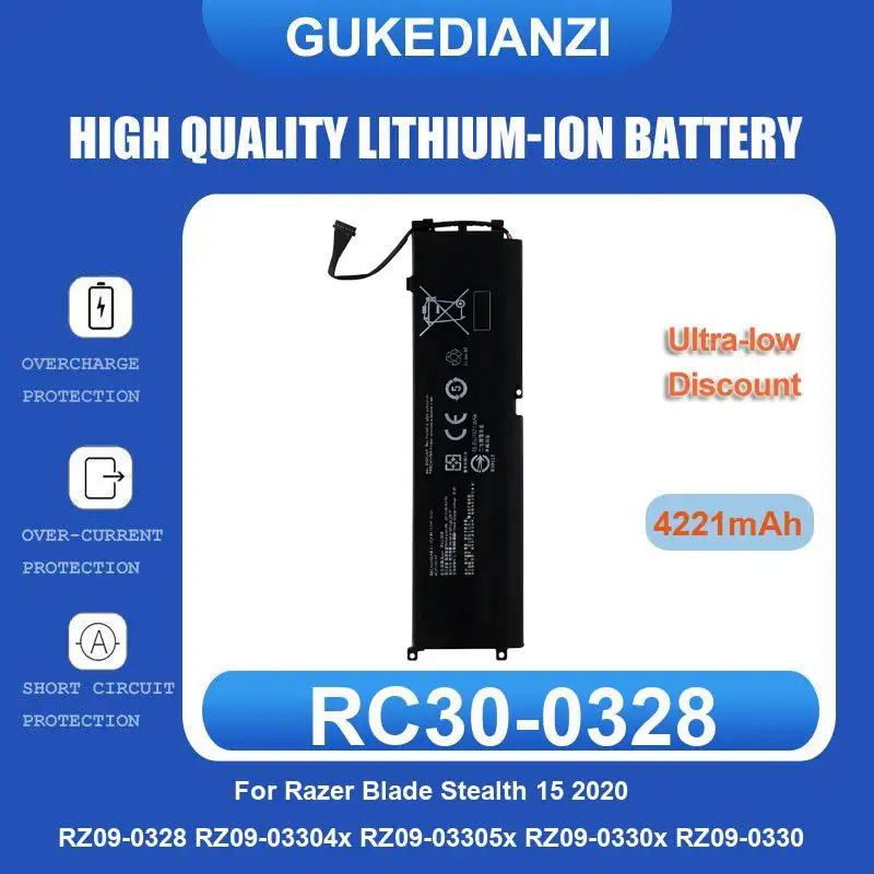 Battery For Razer Blade Stealth 15.6 2018 RTX 2070 i7 8750H 15 2020 RZ09-0328 RZ09-03304x RZ09-03305x RZ09-0330x RZ09-0330 13