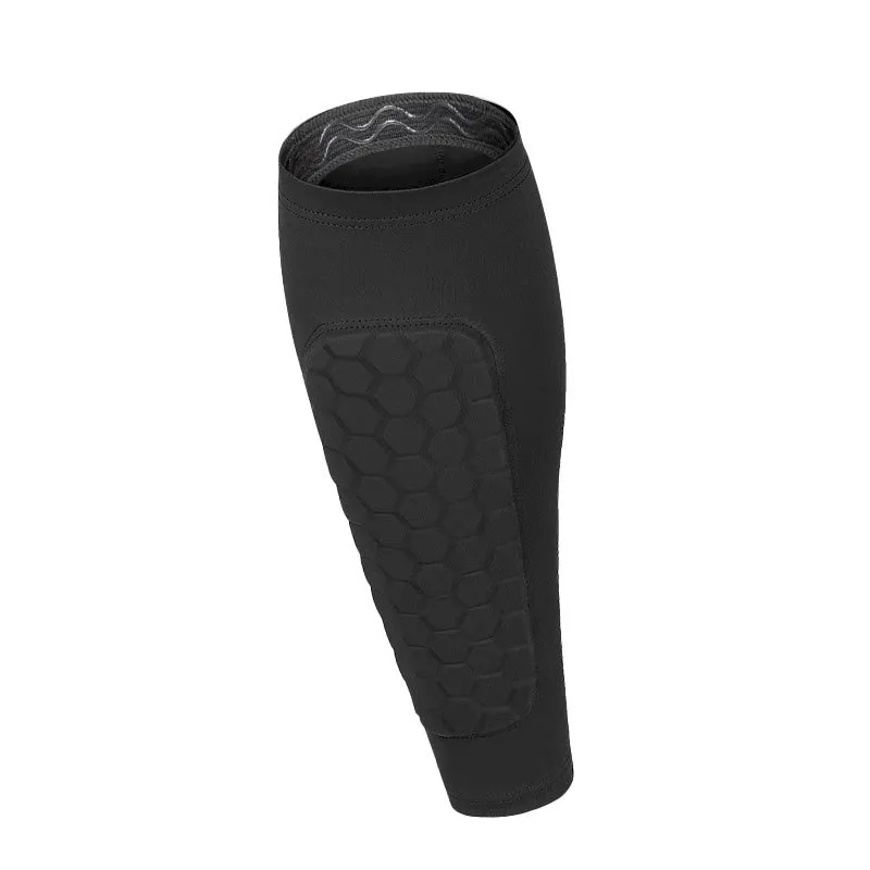 1 Stuks Voetbal Scheenbeschermers Pads Voor Jeugd Volwassen, Shin Defender Scheenbeschermers Kinderen, Kalf Compressie Mouw Met Honingraat Pads