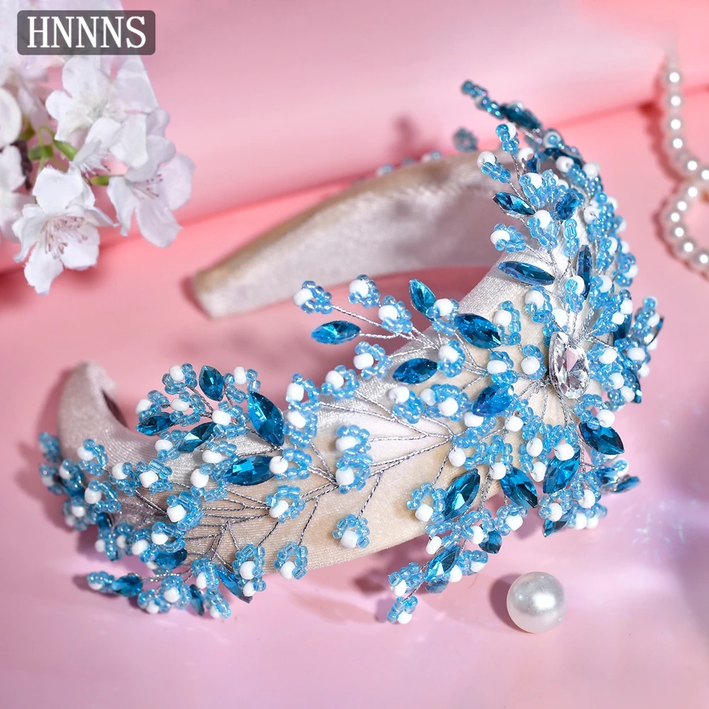 Topqueen elegante casamento de noiva requintado headbands artesanal água diamante tecelagem senhoras banquete dança acessórios para o cabelo yxa290