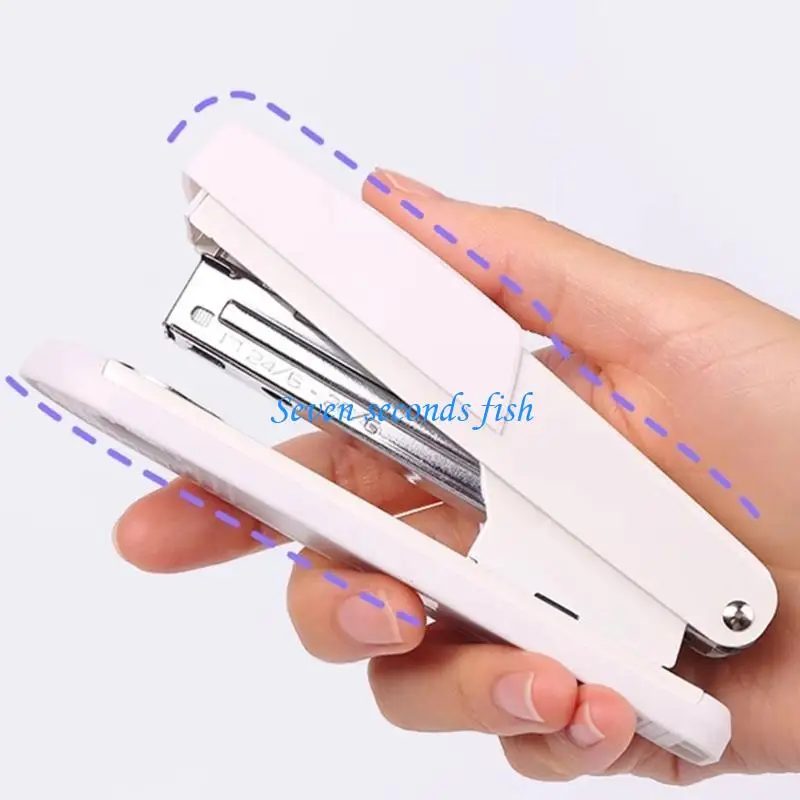 L74B Plastic Stapler 25 Sheets Effortless Stapler Desktop Stapler Decorative Stapler Office Home Stapler Portable Stapler