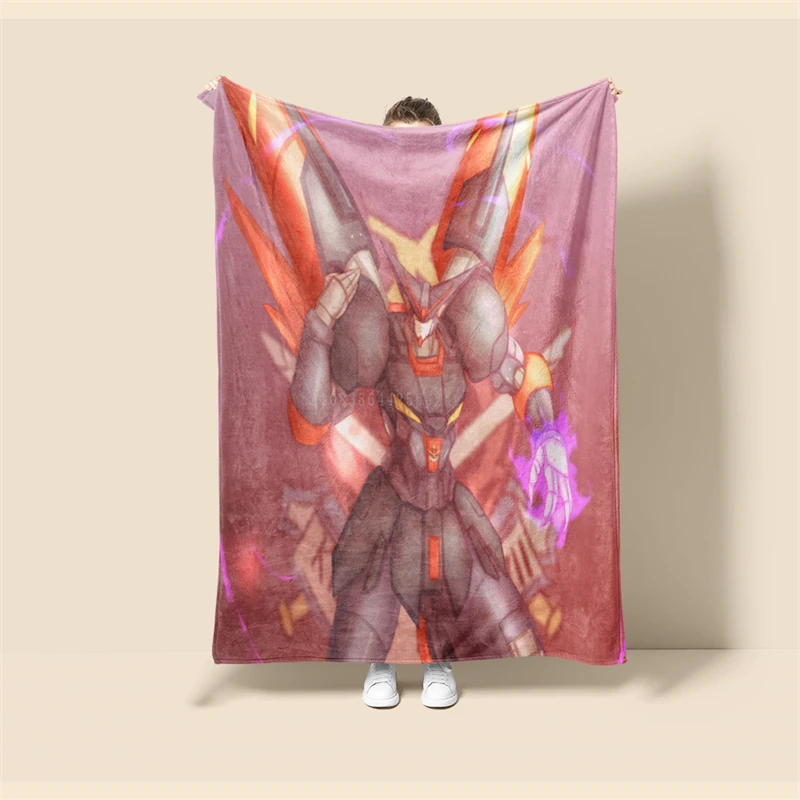 Guerreiro mecânico Gundam Luz Espada Throw Blanket, Dominador, Presente de férias das crianças, Animação do jogo Produtos periféricos, macio