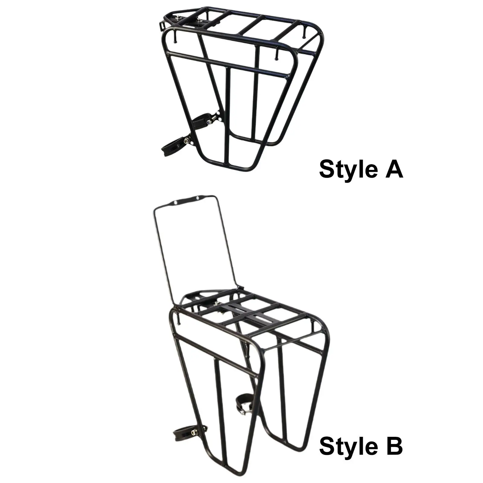 Bike Front Carrier Rack Easy to Install Metal Bag Luggage Shelf for Mountain Bike Touring Road Bike Riding Long Distance Cycling