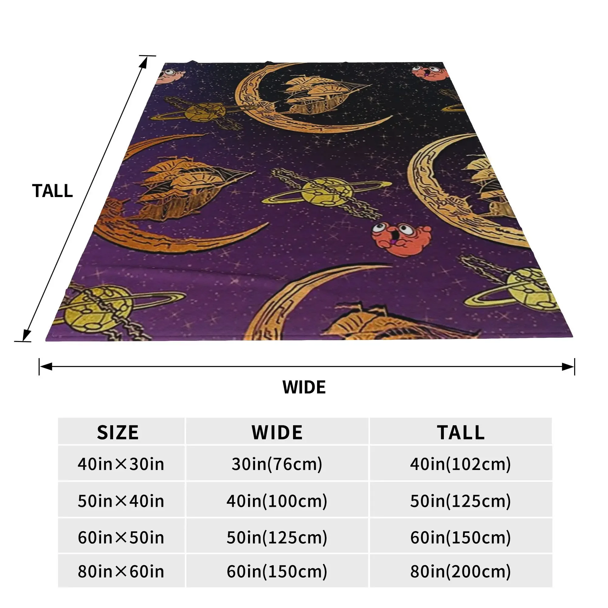 Treasured Planets Blanket Soft Warm Flannel Throw Blanket Cover for Bed Living room Picnic Travel Home Sofa