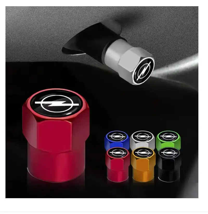 4 قطعة عجلة السيارة الإطارات صمام قبعات شعار الهواء الجذعية يغطي اكسسوارات السيارات لأوبل أسترا H G J إنسيجنيا موكا زافيرا كورسا فيكترا C #1