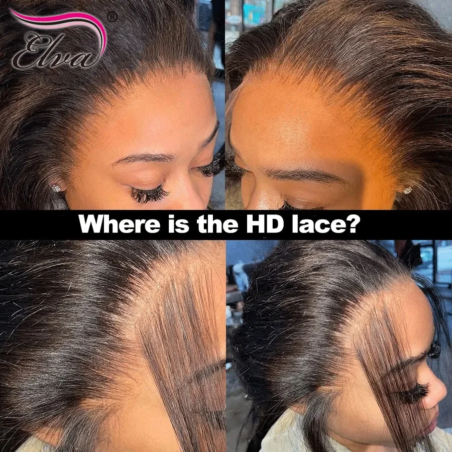 250% 32inch 13x6 HD Lace Frontal Wigs Straight Invisible HD Lace Melt Skins Silk Natural Scalp Lace Front Human Hair Wigs