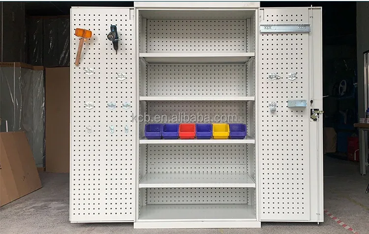 Heavy Tool Cabinet Storage Cabinet Workshop Double Door with Locking Locker Thickened Tool Cabinet