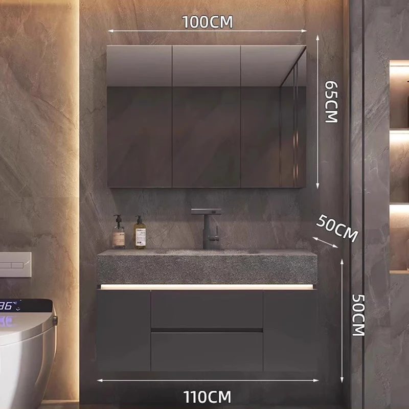 

Small Wooden Bathroom Cabinet Black Sink Bowl Drawer Storage Bathroom Cabinet Mirror Tall Badezimmer Schrank Home Furniture