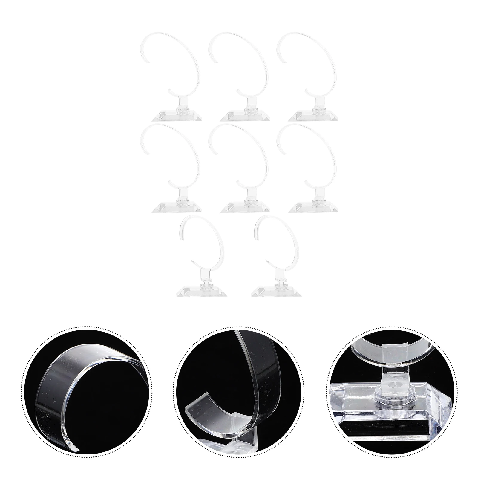 

8pcs Watch Display Stand Clear Abs Bracelet Holder Jewelry ganizer Desk Accessories Watch Exhibit Tool