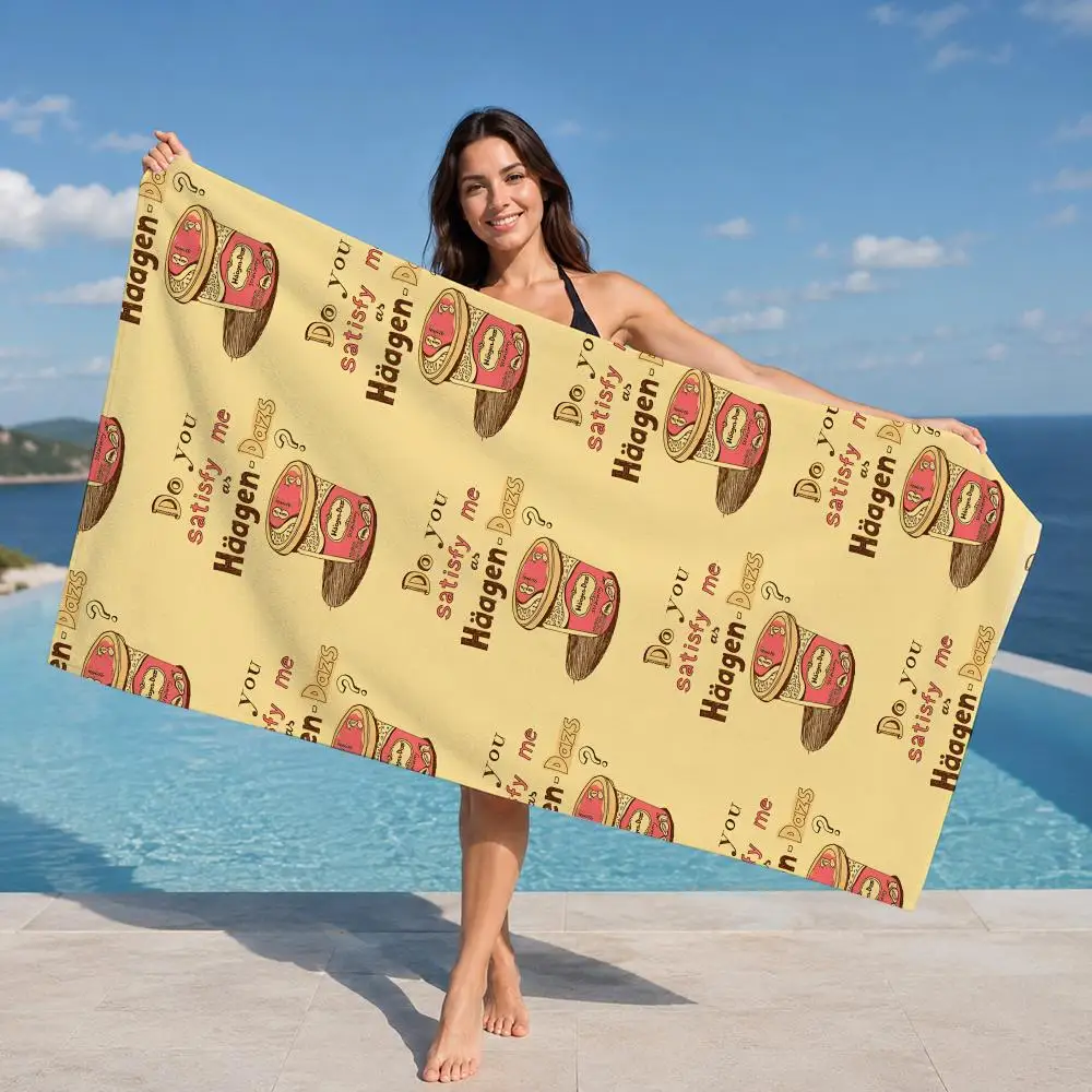 H-haagens-Dazss Towel ultra-fine fiber quick drying absorbent towel, beach swimming vacation beach towel
