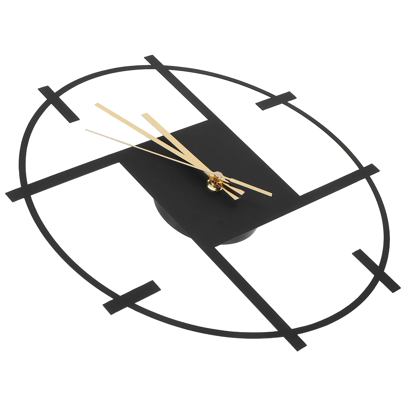 

Metal Wall Home Decor Silent Black Garden Silent Wall Clock Patio Minimalist Round Non Ticking Durable Stylish