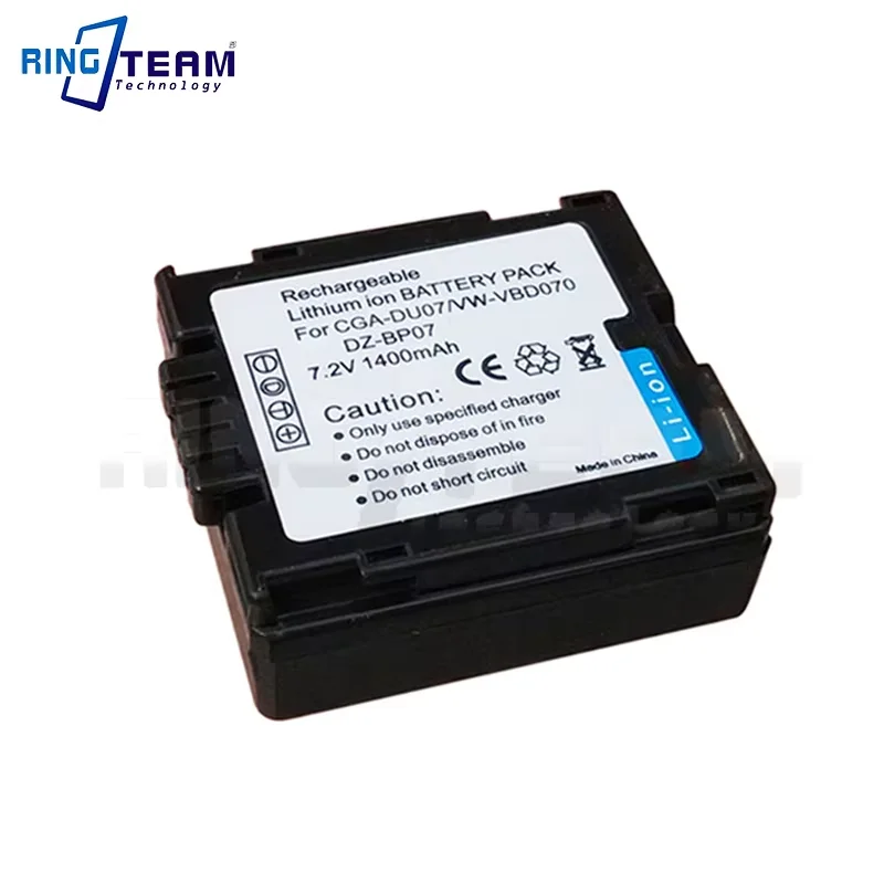 CGA-DU07 Camera Battery for Panasonic CGA-DU06 DU12 DU14 DU21 GS188GK VW-VBD070 CGR-DU06E/1B CGA-DU06A/1B CGR-DU06