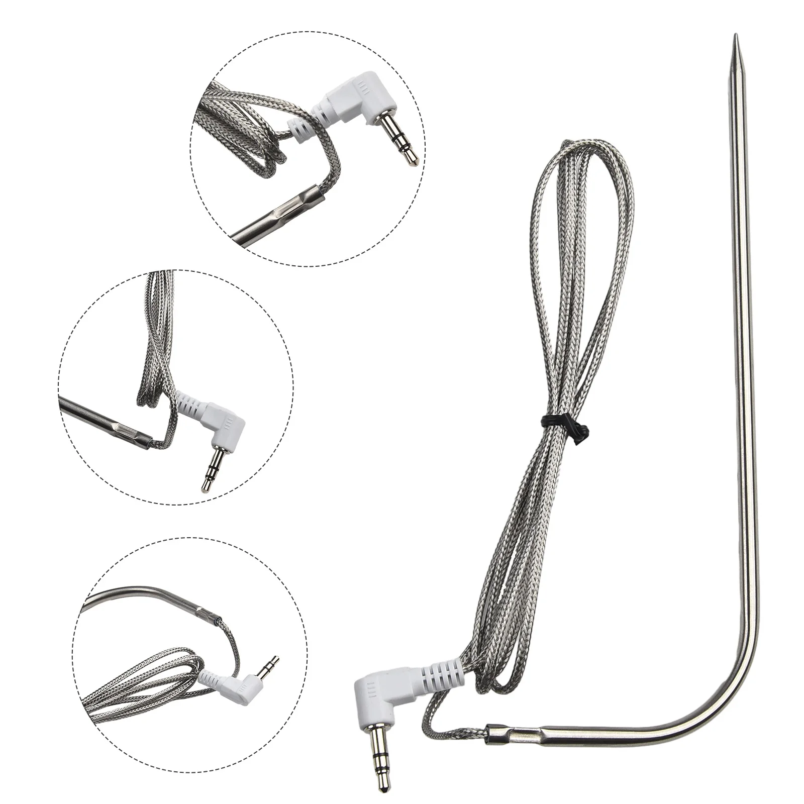 

For TRAEGER Grills/Digital Thermostats Meat Probe Sensor Replacement Excellent Performance Stainless Steel and Brass Material