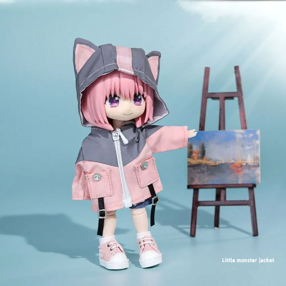 Fashion Casual Wear Reflective Jacket Decoration Sportswear Ob11 Clothing Cool Dress Up Coat Girl