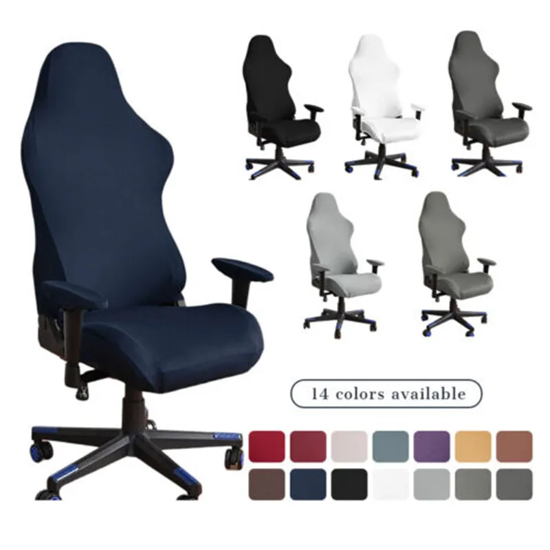 New Gaming Chair Slipcover Stretch Seat Chair Cover for Leather Computer Reclining Racing Ruffled Gamer Chair Protector