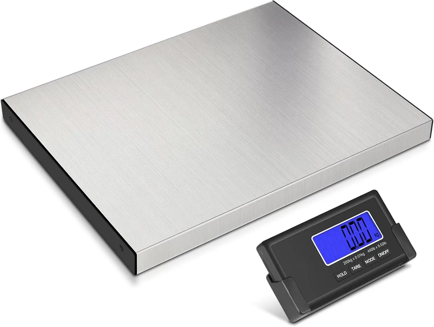 

Heavy Duty 440lbs Shipping Scale with Wireless LCD Display, Stainless Steel Platform for Packages and Luggage