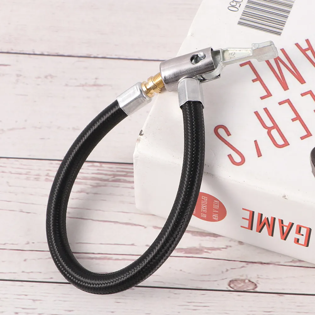 Locking Air Chuck Inflator Adapter Extension Tube 60Cm Air Inflator Hose Conversion Clamp for Bike Car Motorcycle Tire Pump