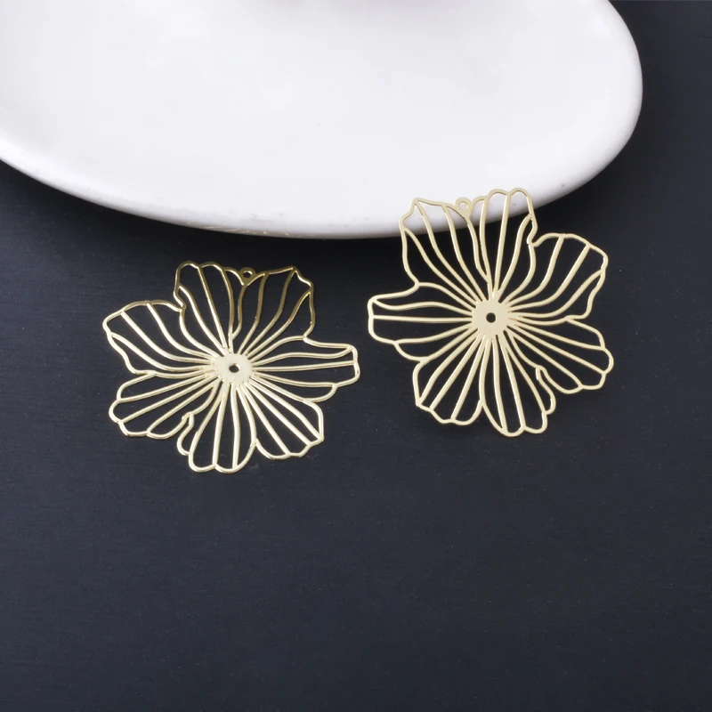 20 Stück AB9541 Schmuck-Ausstanzblumen-Anhänger, bemalte Verbindungsstücke, DIY-Zubehör für Damenohrringe und Halsketten – Detail 15