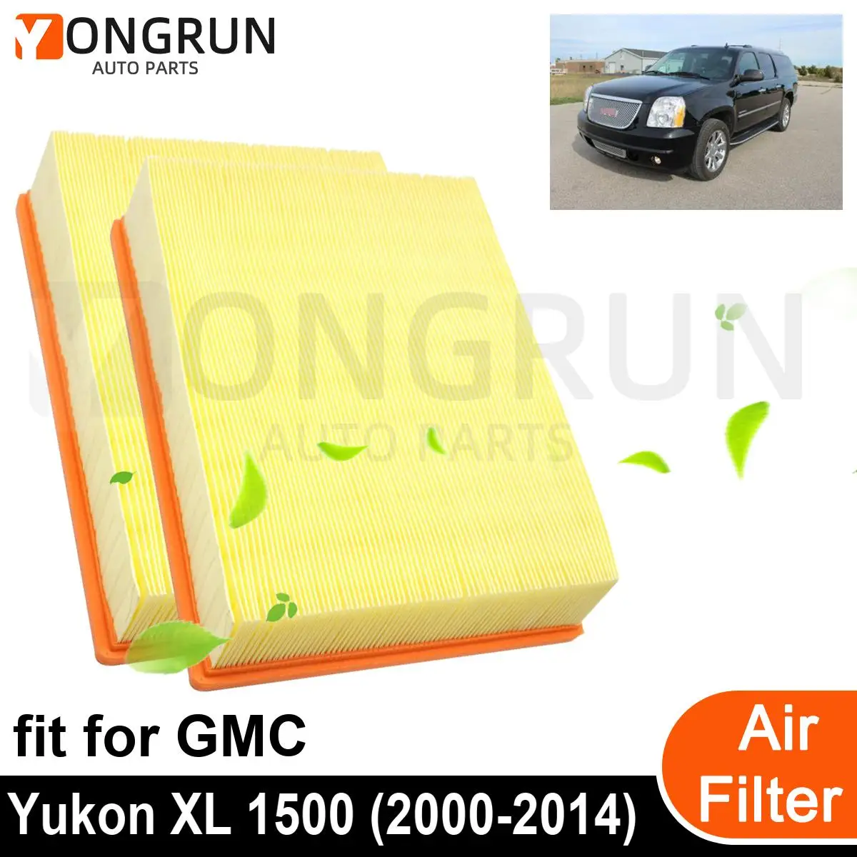 

2 шт., воздушный фильтр для двигателя автомобиля 2000-2014 GMC Yukon XL 1500