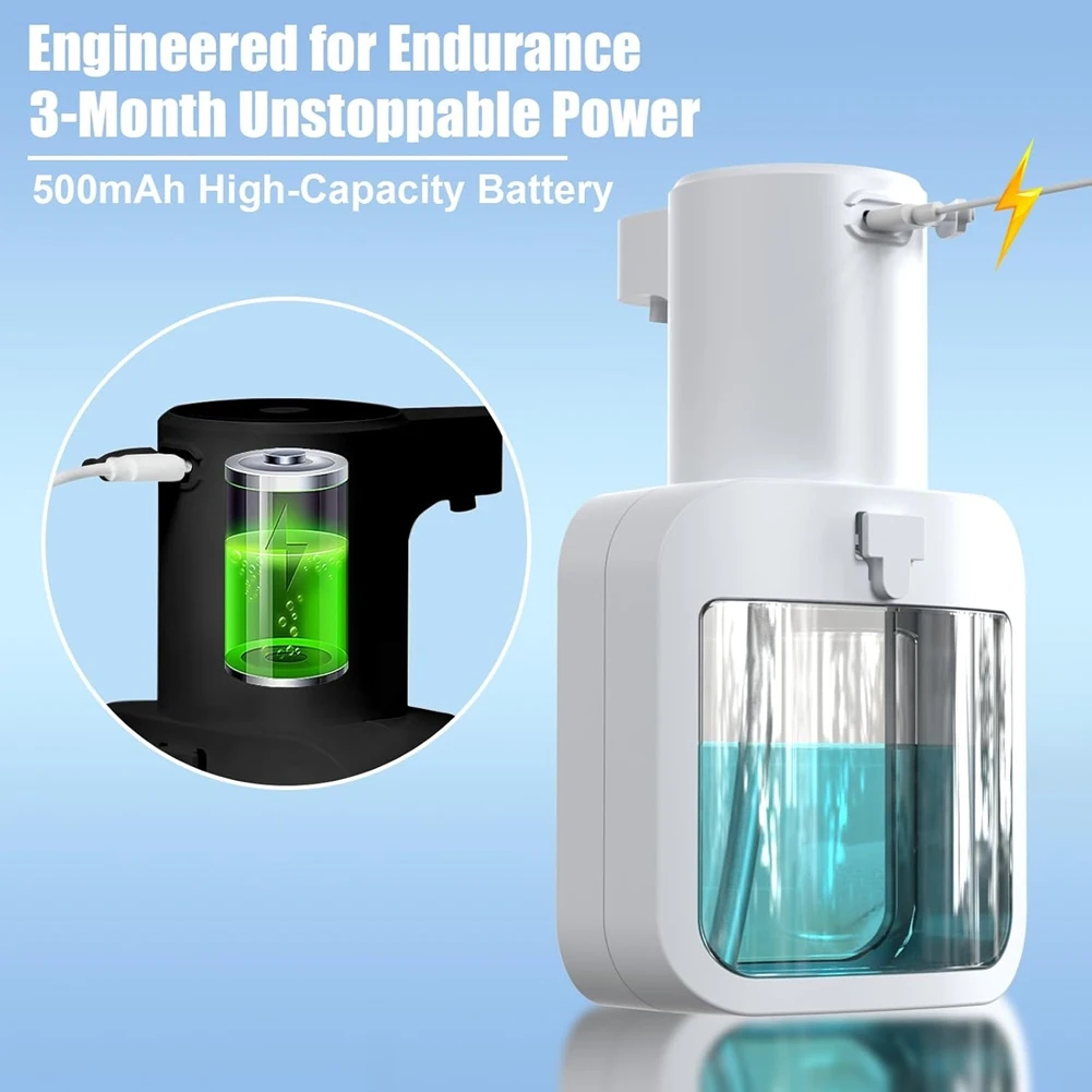 A07R Electric Automatic Foaming Soap Dispenser 17Oz/500Ml, Touchless Hand & Dish Soap Dispenser- For Kitchen & Bathroom