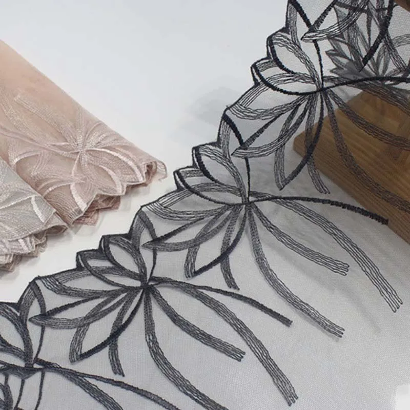 

40Yards Embroidered Tulle Lace Trim Soft Mesh Lingerie Underwear Clothes Bra Dress Sewing Fabric DIY Crafts